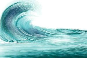 Stylish ocean sea blue wave background vector