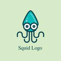 Modern Squid Logo Design vector