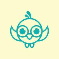 Cute Little bird logo design vector