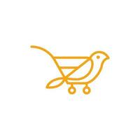 e-commerce and shopping cart logo design vector