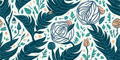 Dynamic Nature. Vibrant Patterns Inspired by Spring Blooms vector