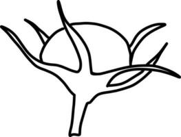 Sketch of Flower Bud vector