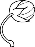 Sketch of Flower Bud vector