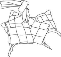 Sketch of Ketupat vector