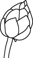 Sketch of Flower Bud vector