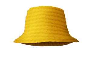 Yellow bucket hat isolated PNG transparent