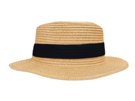 Vintage straw hat for men isolated PNG transparent