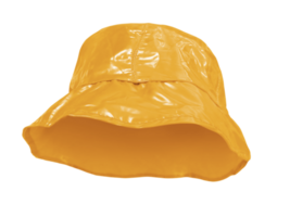 brilhante amarelo plástico balde chapéu isolado png transparente