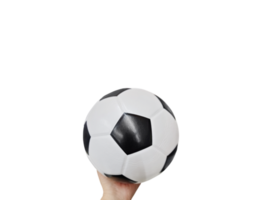 Fußball Ball im Sportler Hände png transparent