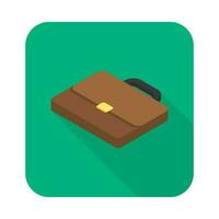 Briefcase left view icon vector isometric. Flat style vector illustration.