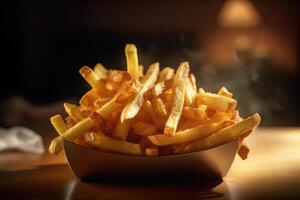 stock photo of fried fries Cinematic Editorial food photography