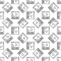 Math Online Video vector online class learning line seamless pattern