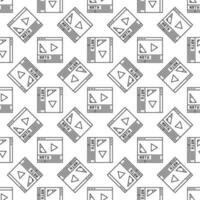 Math Online Video vector online class learning line seamless pattern