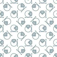 Math Circle vector Mathematics concept line simple seamless pattern