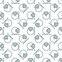 Math Circle vector Mathematics concept line simple seamless pattern