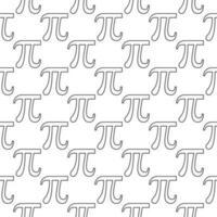 Pi Symbol vector Math concept line seamless pattern