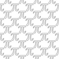 Pi símbolo vector matemáticas concepto línea sin costura modelo