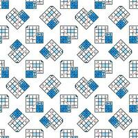 Calculator and Paper vector Mathematics colored seamless pattern