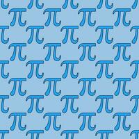 Pi símbolo vector matemáticas azul sin costura modelo