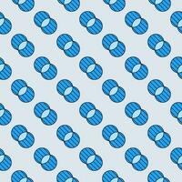 Intersecting Circles vector Mathematics colored seamless pattern