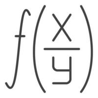 matemáticas función vector concepto línea icono o firmar