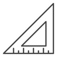 Triangle Ruler vector Mathematics Tool concept line icon