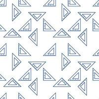 Triangle Ruler vector Mathematics Tool concept line seamless pattern