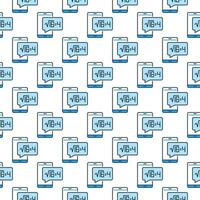 Square Root of 16 on Smartphone Screen vector Mathematics Science blue seamless pattern