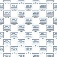 Square Root of 100 vector Mathematics concept line seamless pattern