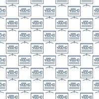 Square Root of 100 vector Mathematics concept line seamless pattern