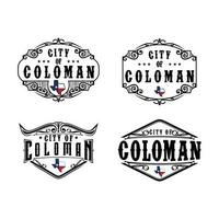 ciudad de coloman logo vector