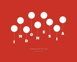 Indonesia Independence Day With Balloon vector