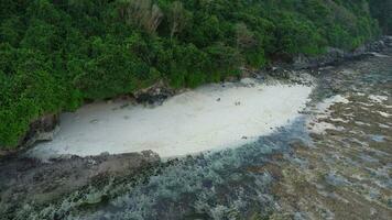 White Sand Beach Aerial View photo