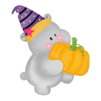 Hippo and pumpkin png