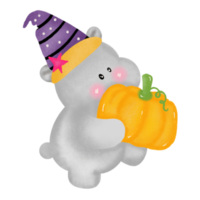 hippopotame et citrouille png