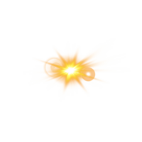 Yellow Sun rays with beams and glare isolated on transparent background. Lens flare light effect. png