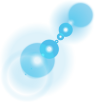 Blau Sonne Strahlen mit Balken und Blendung isoliert auf transparent Hintergrund. Linse Fackel Licht Wirkung. png