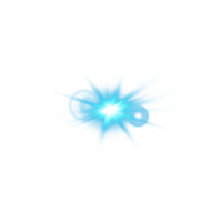 Blue Sun rays with beams and glare isolated on transparent background. Lens flare light effect. png