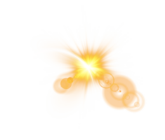 The edge of a golden solar eclipse on transparent background. Golden eclipse for product advertising, natural phenomena, horror concept and others. png