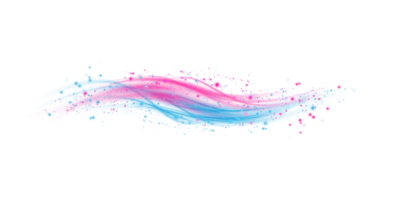 roze en blauw magie spiralen met schittert. roze en blauw licht effect. schitteren deeltjes met lijnen. kolken effect. png