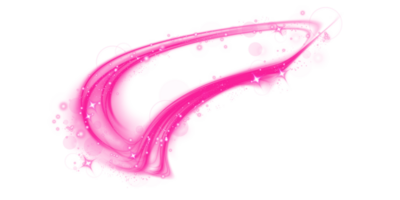 Pink magic spirals with sparkles. Pink light effect. Glitter particles with lines. Swirl effect. png