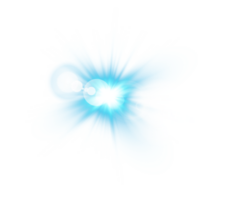 Blau Sonne Strahlen mit Balken und Blendung isoliert auf transparent Hintergrund. Linse Fackel Licht Wirkung. png