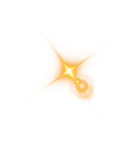 Yellow Sun rays with beams and glare isolated on transparent background. Lens flare light effect. png