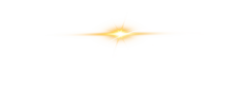 The edge of a golden solar eclipse on transparent background. Golden eclipse for product advertising, natural phenomena, horror concept and others. png