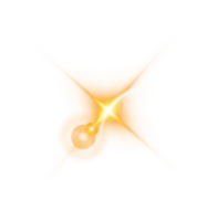 The edge of a golden solar eclipse on transparent background. Golden eclipse for product advertising, natural phenomena, horror concept and others. png