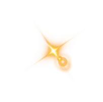 The edge of a golden solar eclipse on transparent background. Golden eclipse for product advertising, natural phenomena, horror concept and others. png