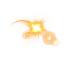 The edge of a golden solar eclipse on transparent background. Golden eclipse for product advertising, natural phenomena, horror concept and others. png