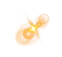The edge of a golden solar eclipse on transparent background. Golden eclipse for product advertising, natural phenomena, horror concept and others. png