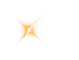 The edge of a golden solar eclipse on transparent background. Golden eclipse for product advertising, natural phenomena, horror concept and others. png