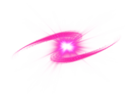 Pink magic spirals with sparkles. Pink light effect. Glitter particles with lines. Swirl effect. png